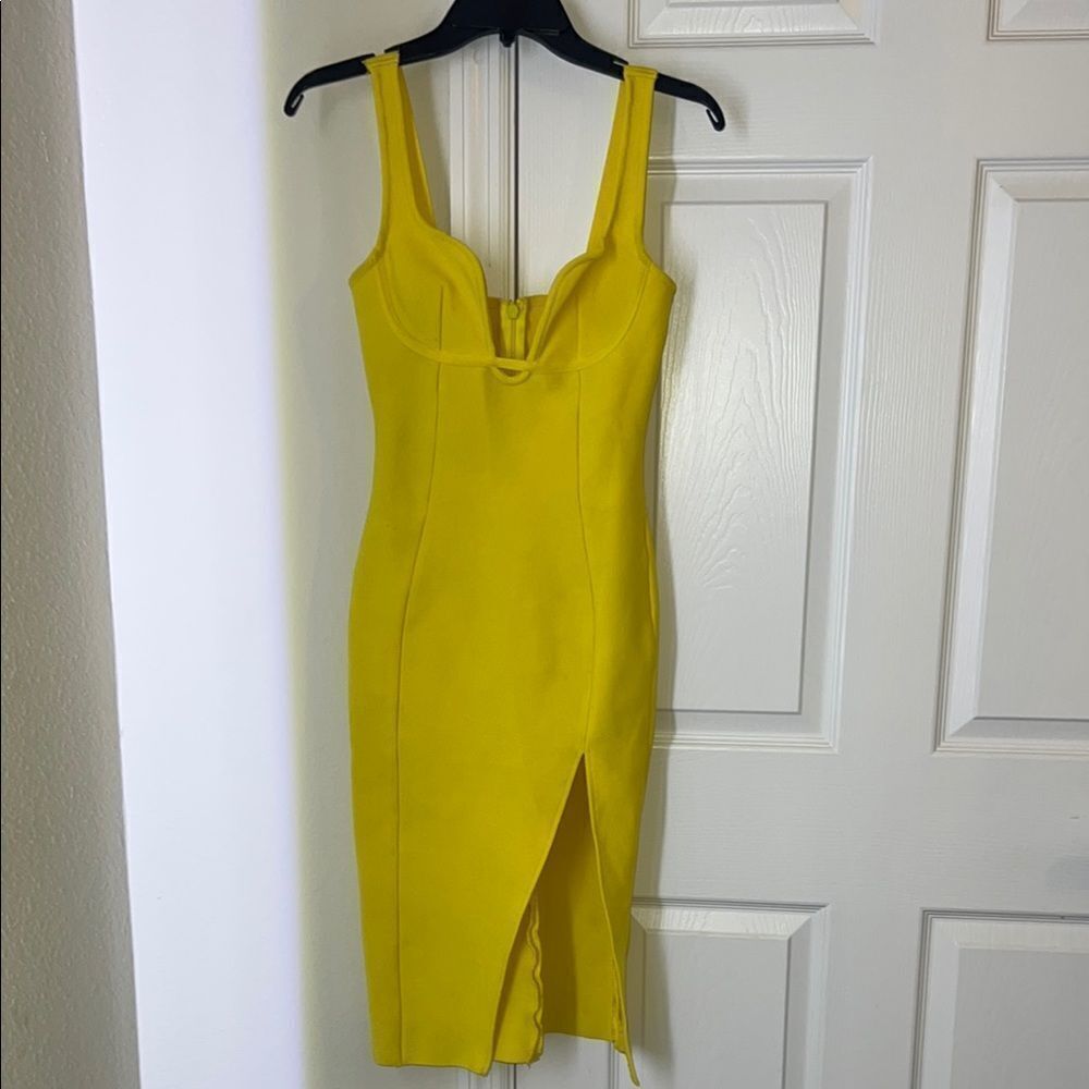 Bright Yellow Bodycon Dress